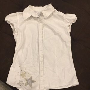Justice button down shirt sleeve top
